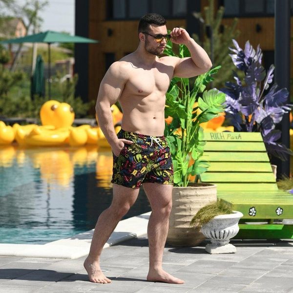 Шорти для плавання Pobedov Pool day Tigr i oko Чорний, 2XL SOpr683ba фото