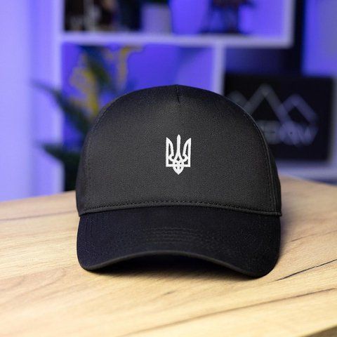 Кепка Pobedov Trucker Cotton - Герб біла вишивка Чорний HWcp1999an фото