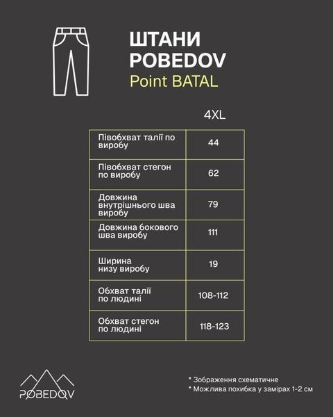 Штани Pobedov Point BATAL Чорний, 4XL PNcc3020kh фото