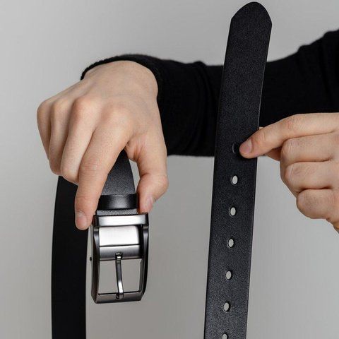 Ремінь Pobedov Leather Belt Чорний ACre4247ba фото