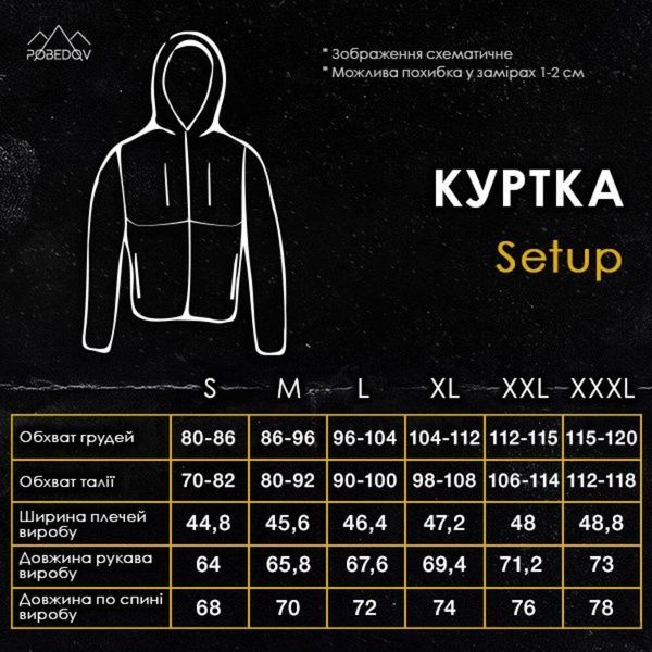 Куртка Pobedov Setup Чорний, L OWku2763bage фото